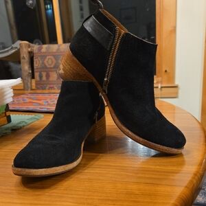 KORK-EASE. Black Suede Ankle Boots